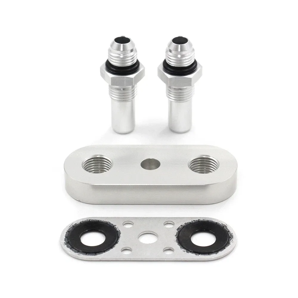 2x Transmission Cooler Line Adapter Plate for 6L80E / 6L90E / 8L90E with -6AN Fittings image 4