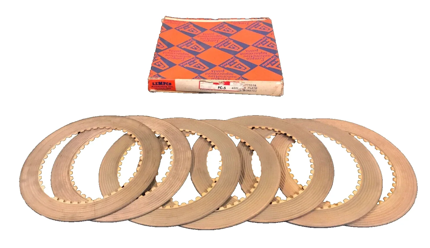 Lempco Clutch Plates Set of 7 - Fits Ford / John Deere / Massey - 1P77519A