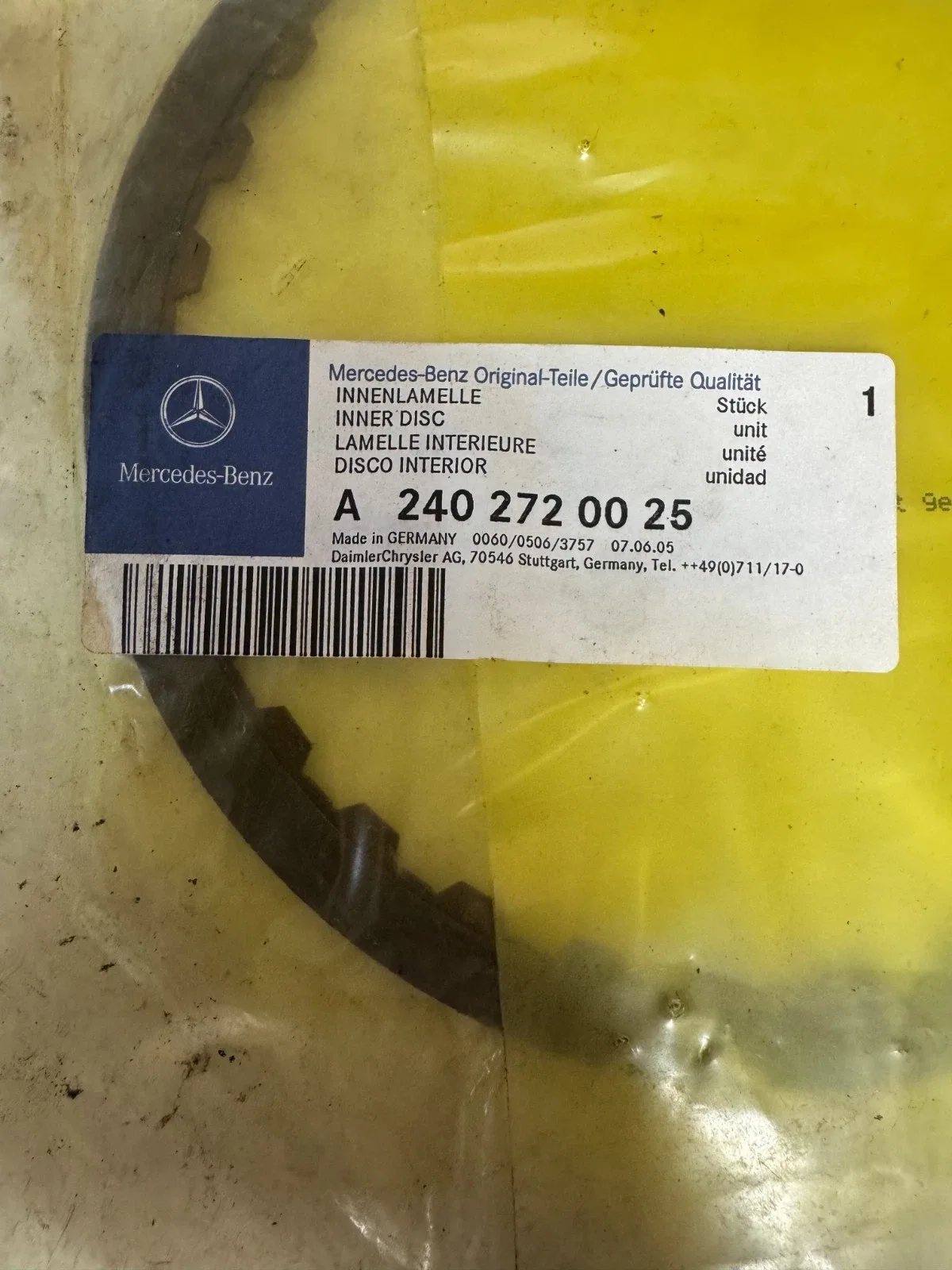 Transmission Clutch Friction Plate - 2011-2018 Mercedes-Benz (240-272-00-25-64) image 2