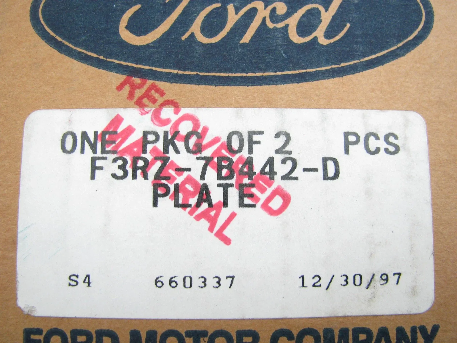 Ford Automatic Transmission Clutch Plate MPN F3RZ-7B442-D-2 (OEM) image 2