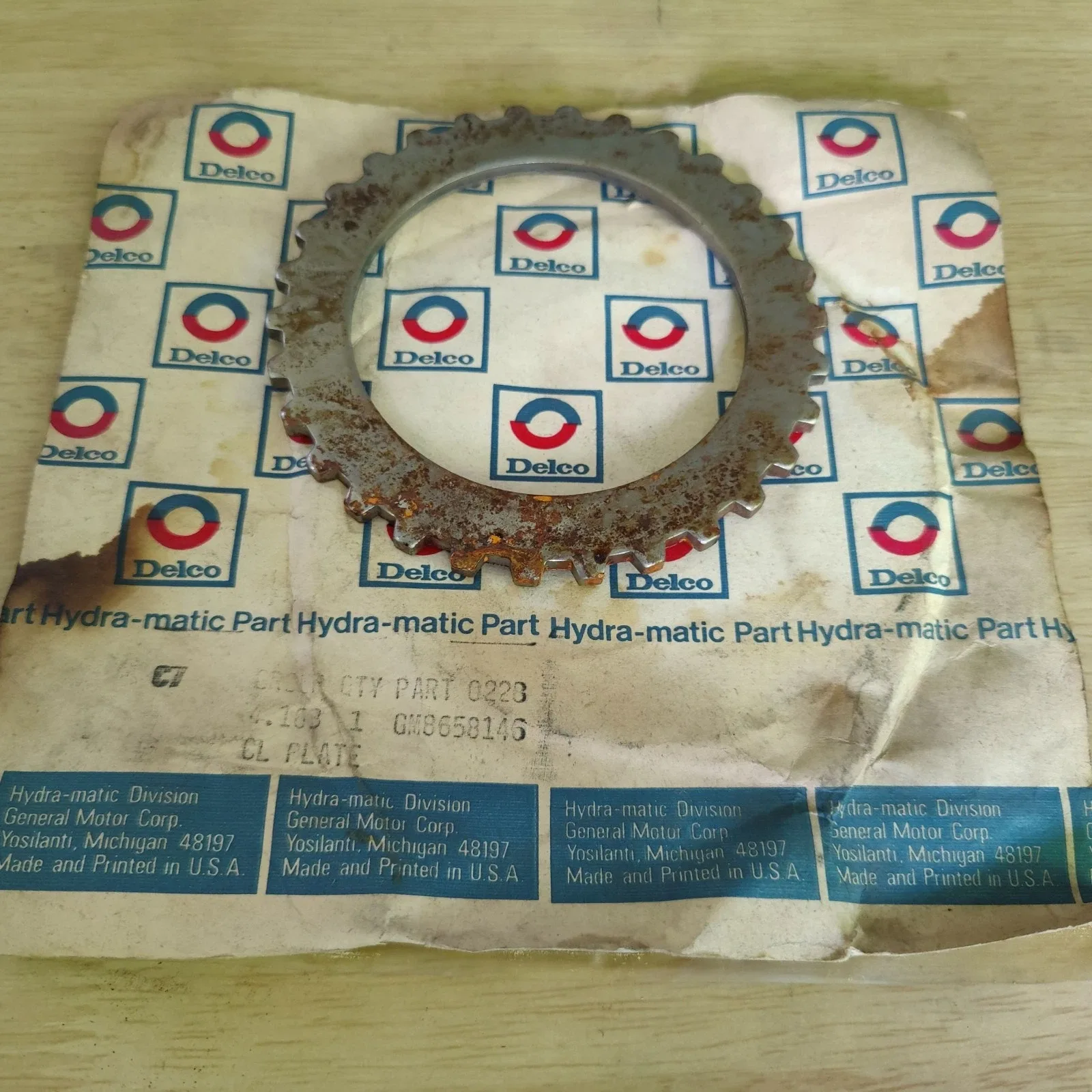 1980-1981 GM Transmission Clutch Plate MPN 8658146