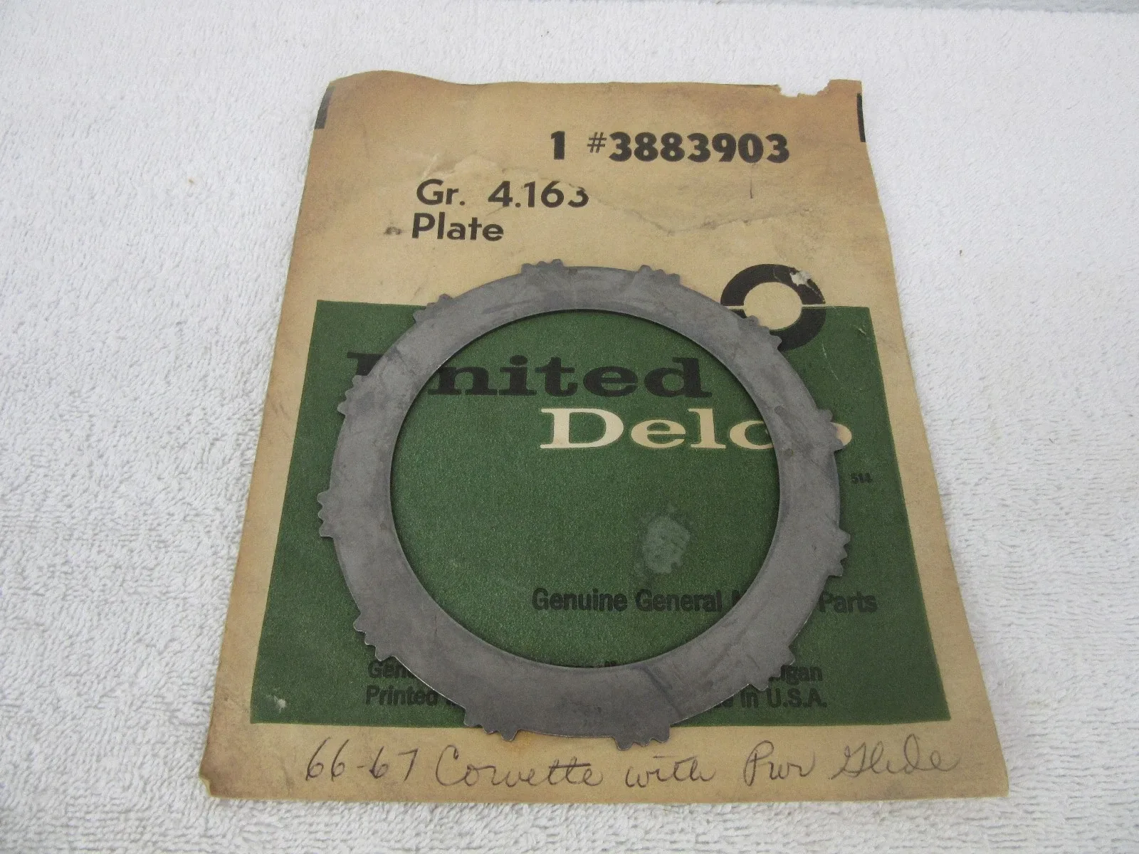 1966-1972 Chevrolet Forward Clutch Driven Plate GM 3883903
