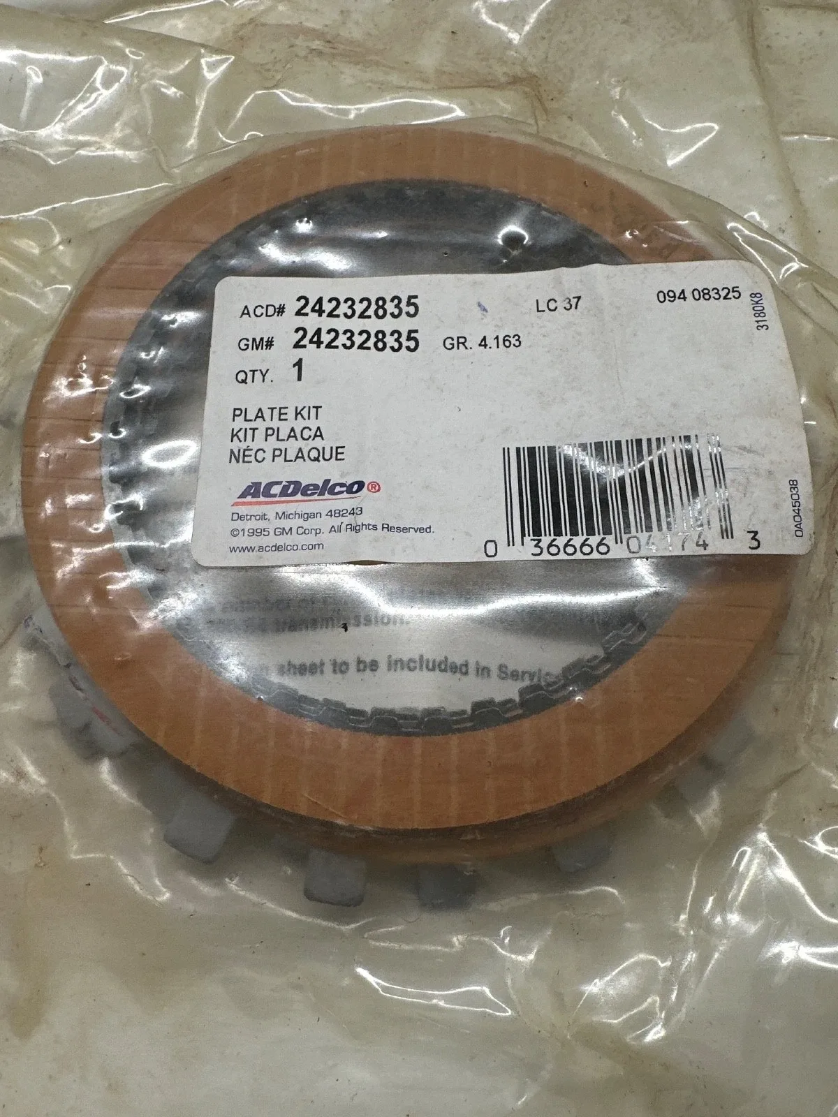 GM Genuine Parts Transmission Clutch Friction Plate Kit 24232835