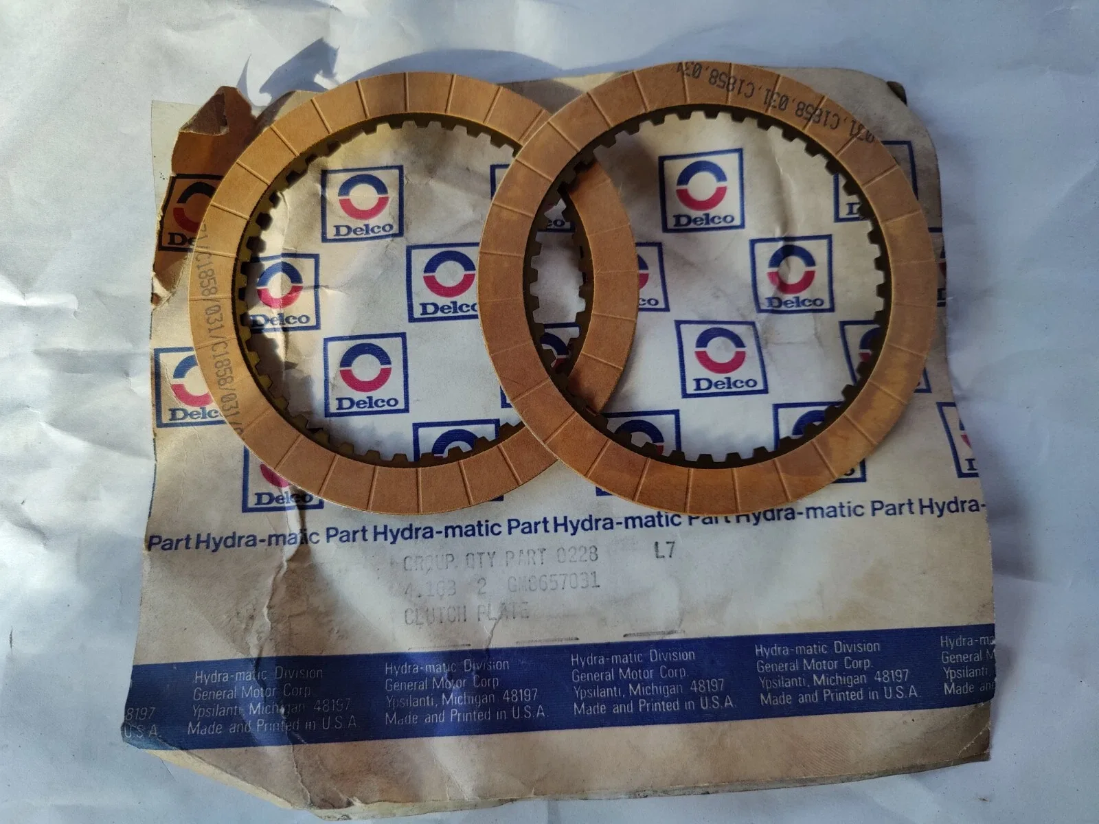 1982-1983 Cadillac Transmission Overrun Clutch Plate ACDelco 8657031 (Set of 2)