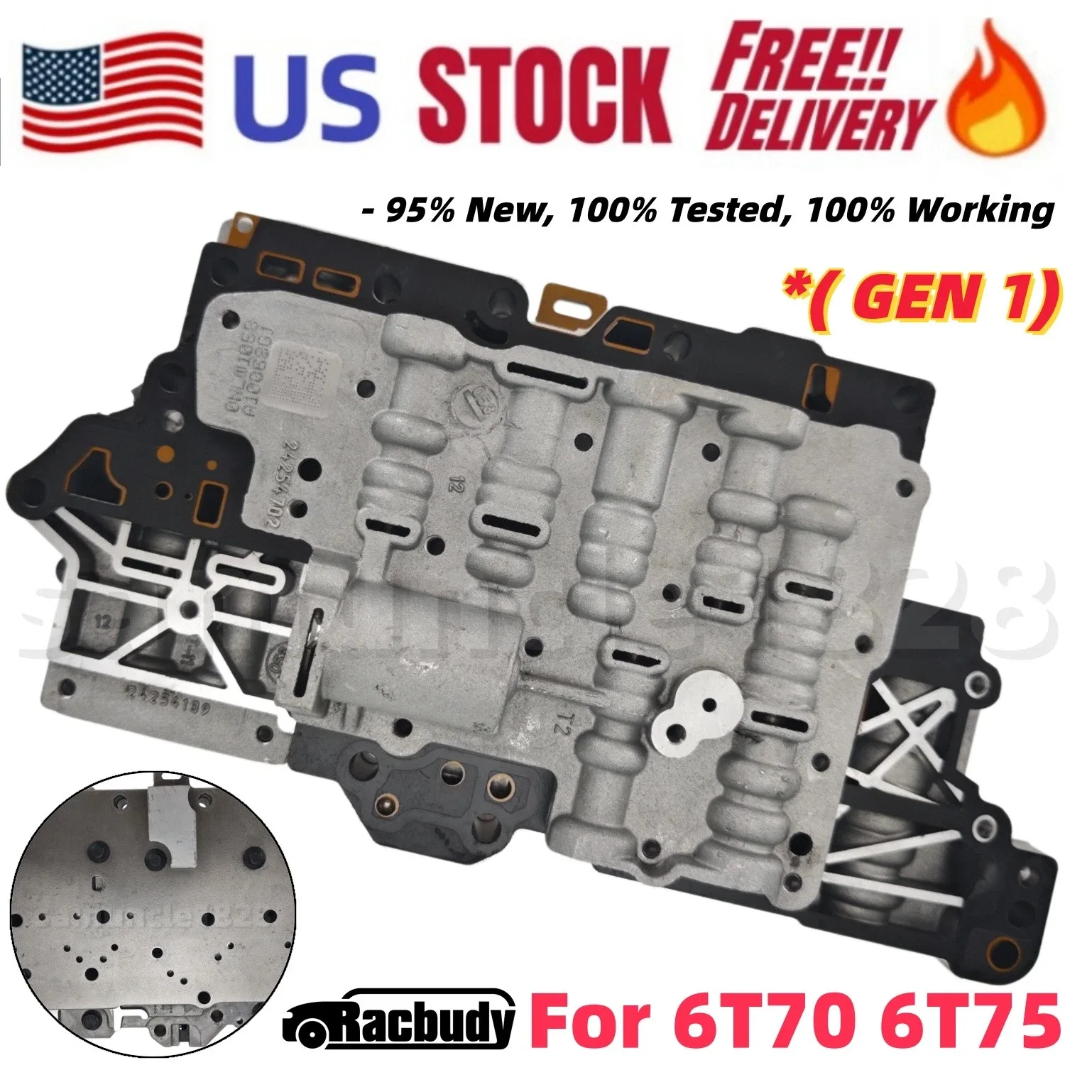 Racbudy Valve Body 6T70 / 6T75 for Chevy Equinox, Malibu, Suzuki, Saturn
