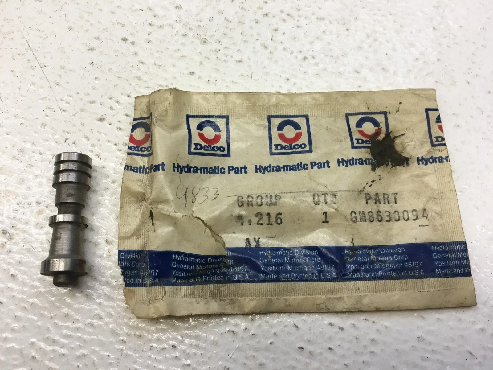 1982-1987 GM Transmission Pressure Regulator Valve 8630094