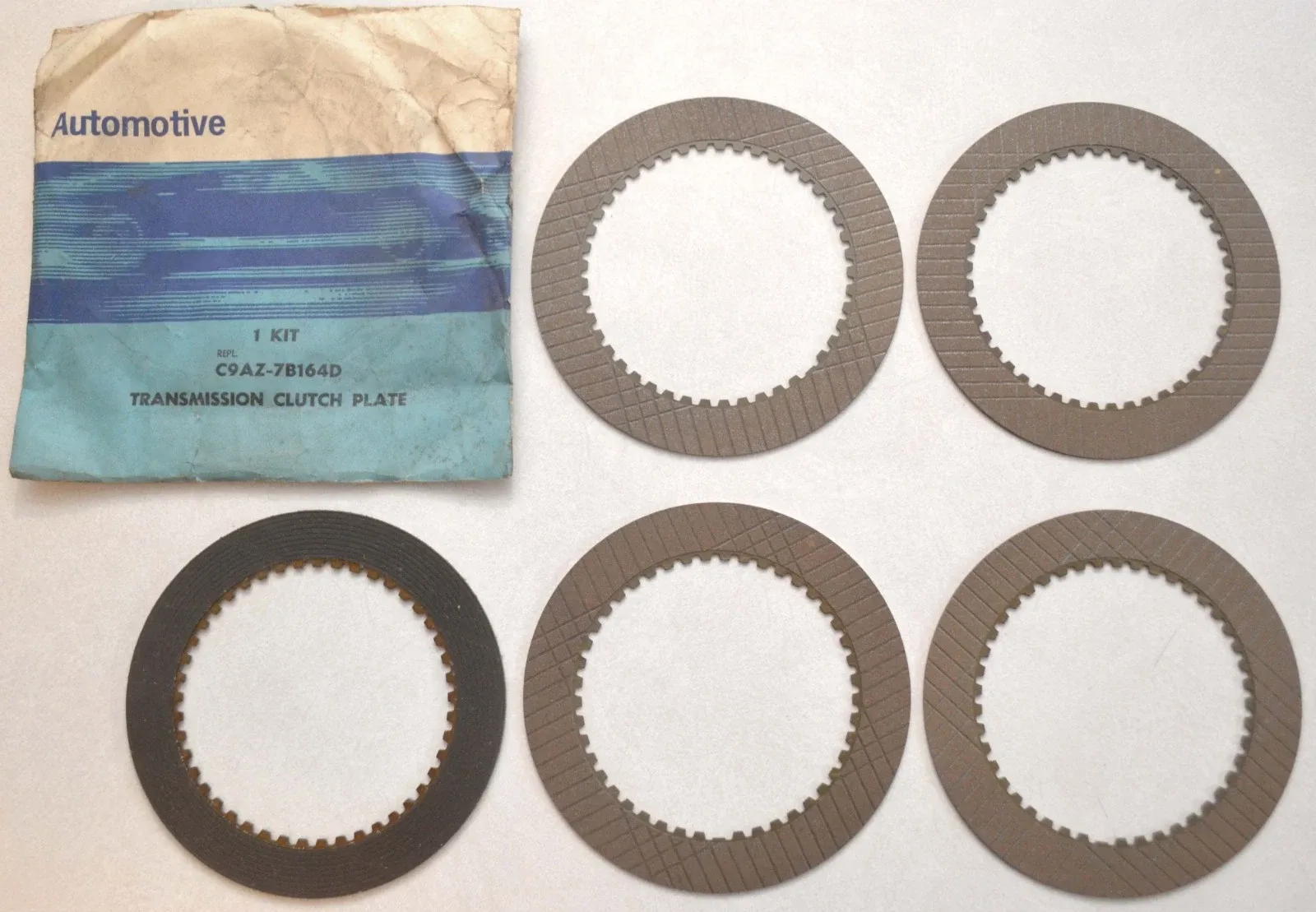 1969-1972 Ford/Mercury Automatic Front Clutch Plate Kit C9AZ-7B164-D (5pcs, NOS)