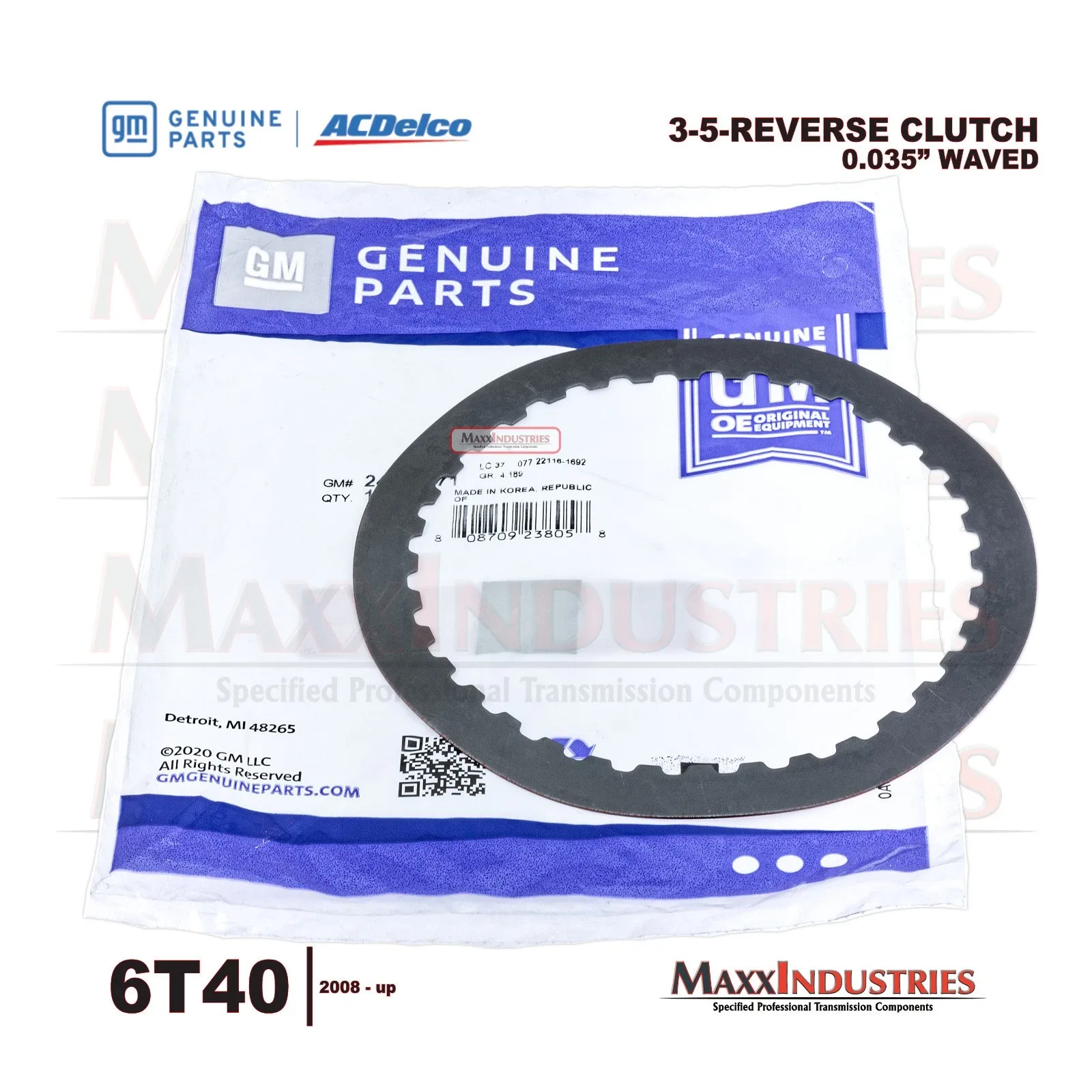 2008-up GM 6T40/6T45 3-5-Reverse Clutch Cushion Plate D46127A image 2