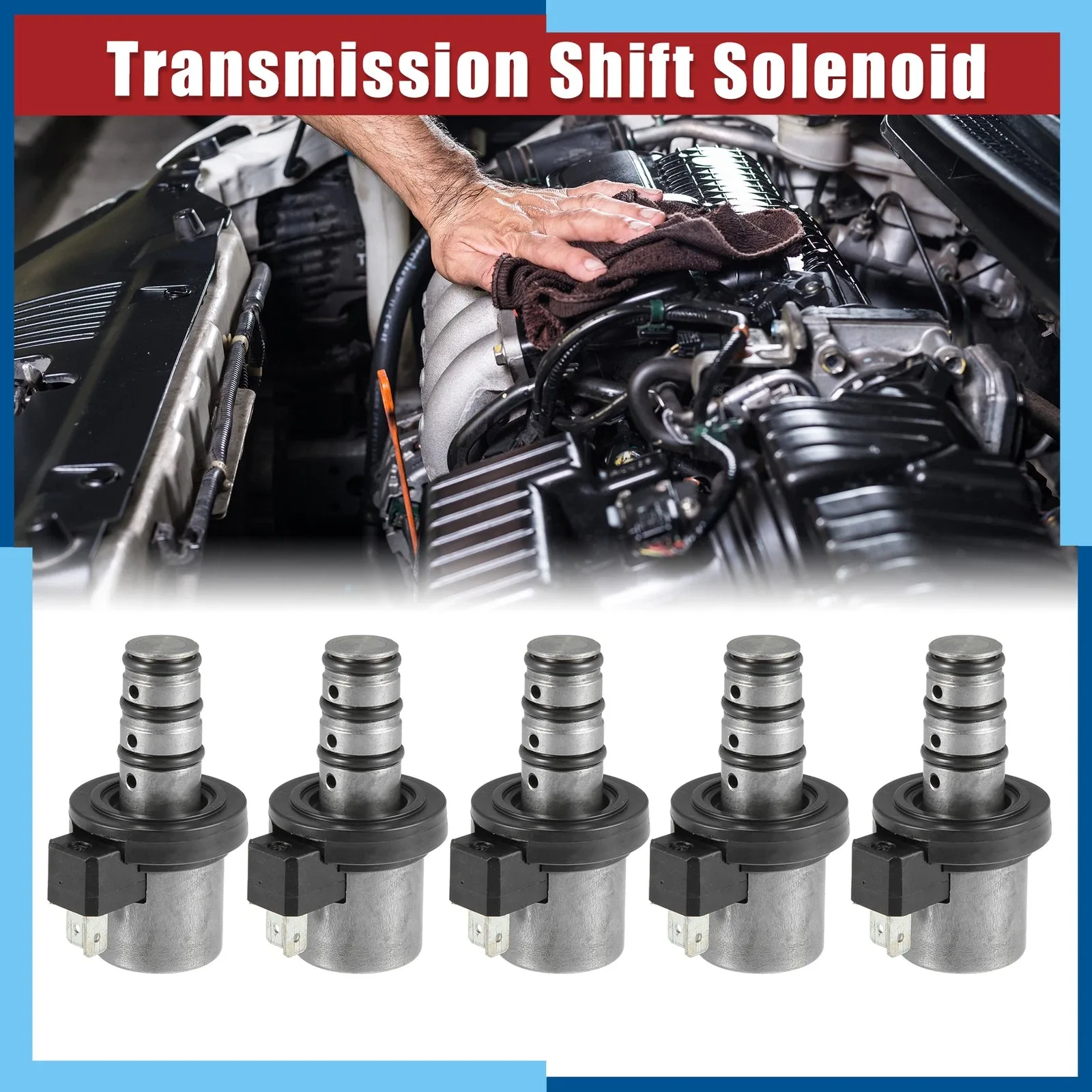 Pack (5) Transmission Shift Solenoid for Hyundai Elantra 2004 2005 2006 image 2