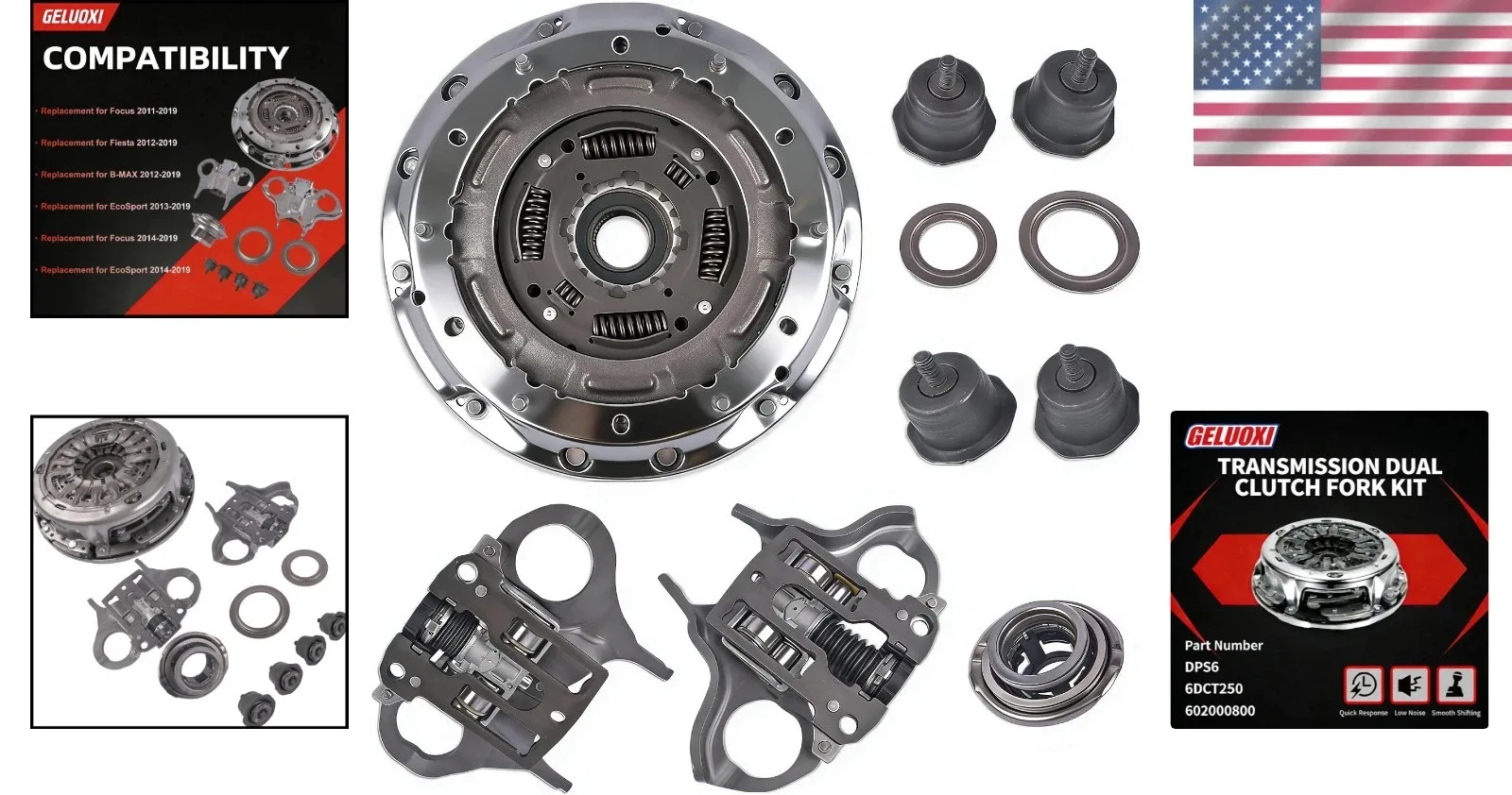 6DCT250 Dual Clutch Fork Kit (Clutch and Fork Set) - Unbranded, MPN: Auto Transmission Parts image 2