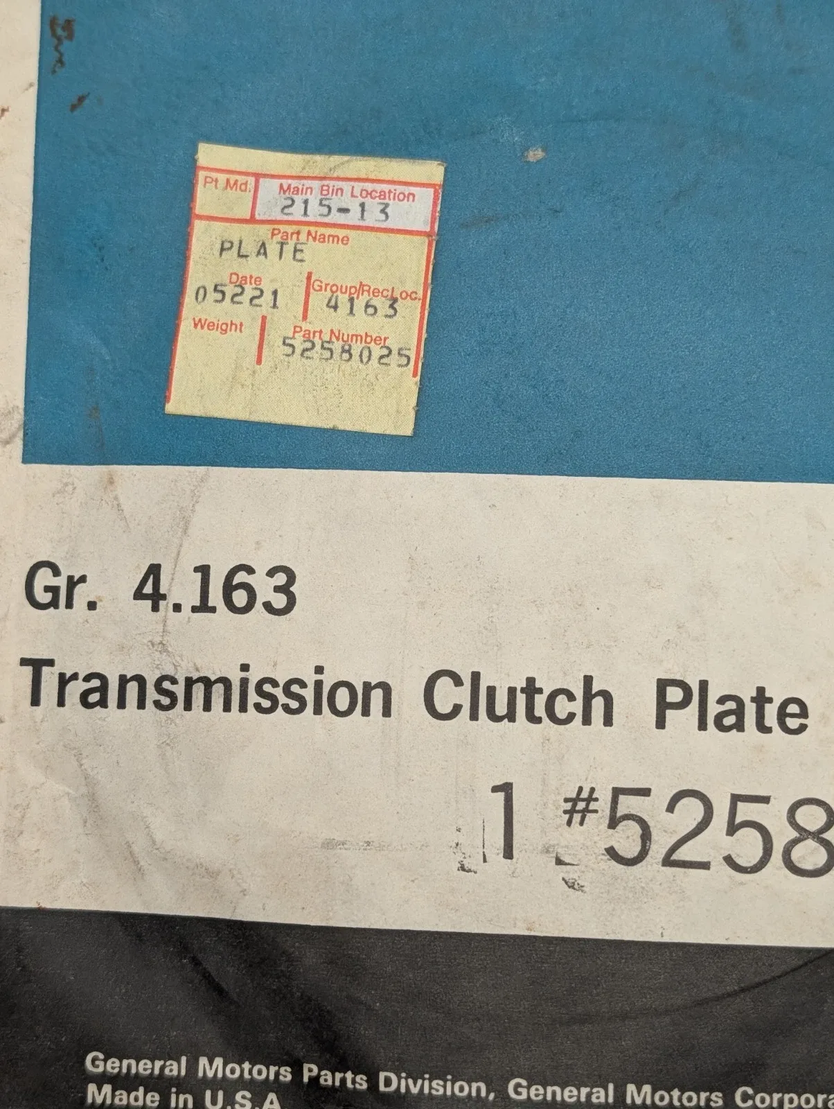 Genuine GM Clutch Friction Plate 5258025 — Chevrolet / GMC image 2