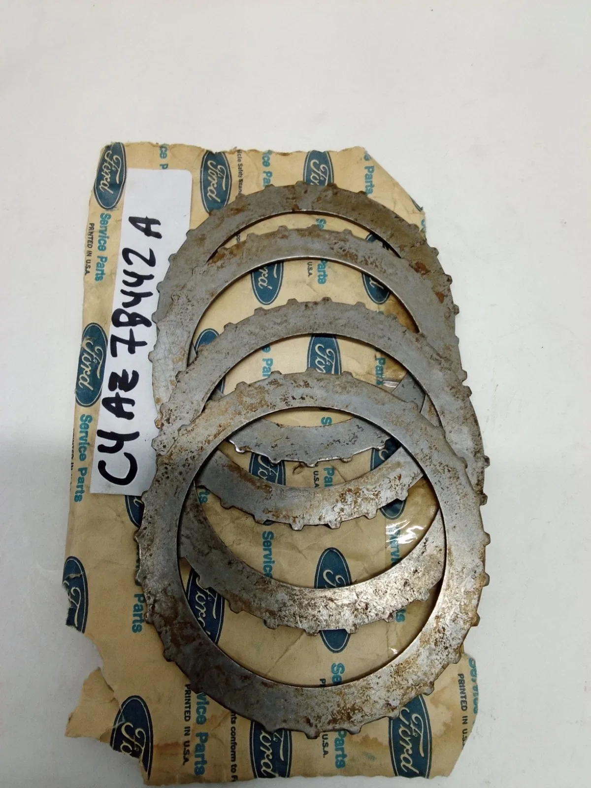 Genuine Ford C4AZ-7B442-A Plates Set Of 4 NOS Free Shipping image 2