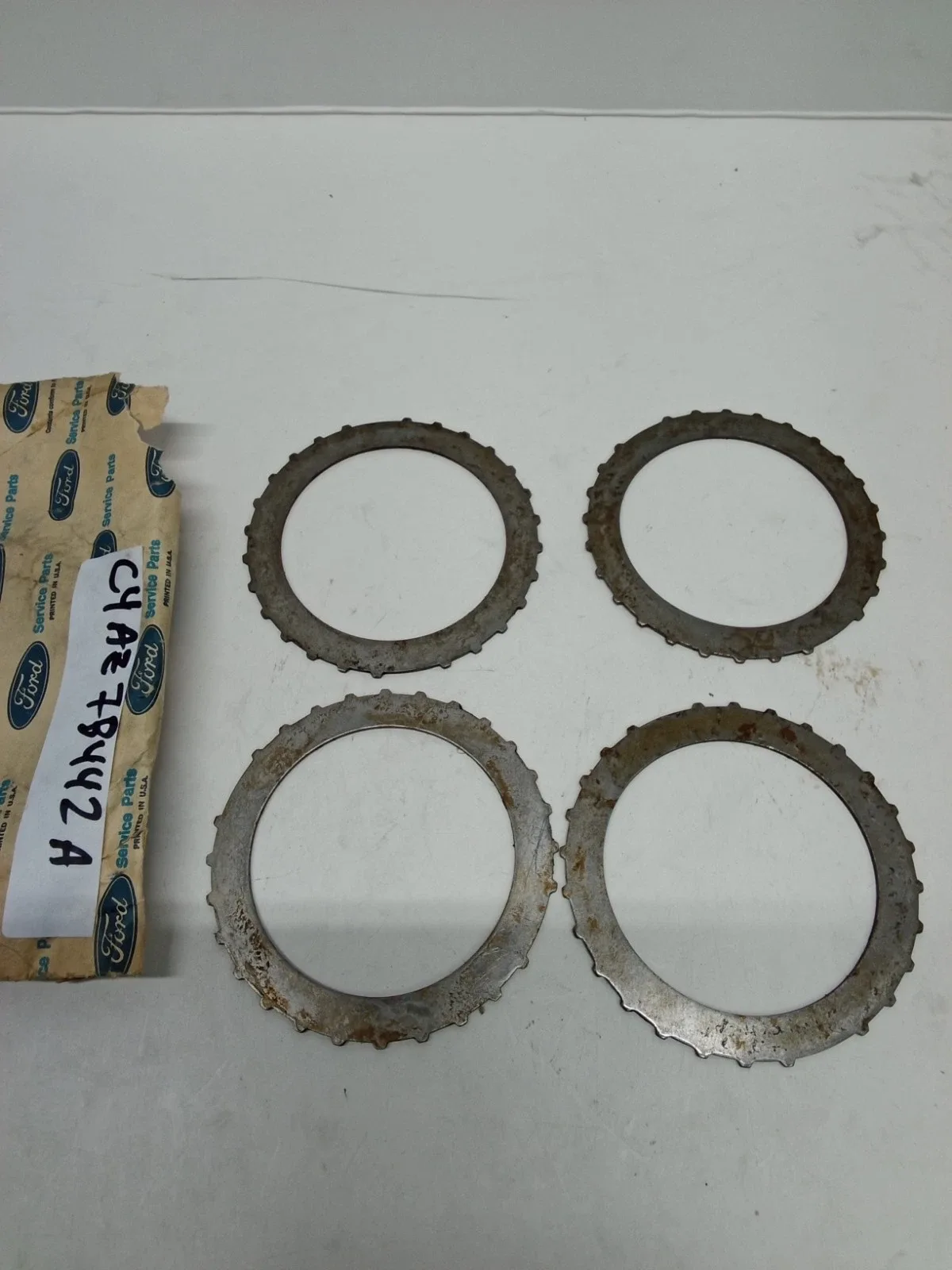 Genuine Ford C4AZ-7B442-A Plates Set Of 4 NOS Free Shipping