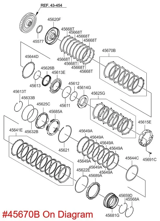 2012-2015 Hyundai Elantra / Rio 6AT Auto Trans Clutch Friction Plate 4567026000 image 4