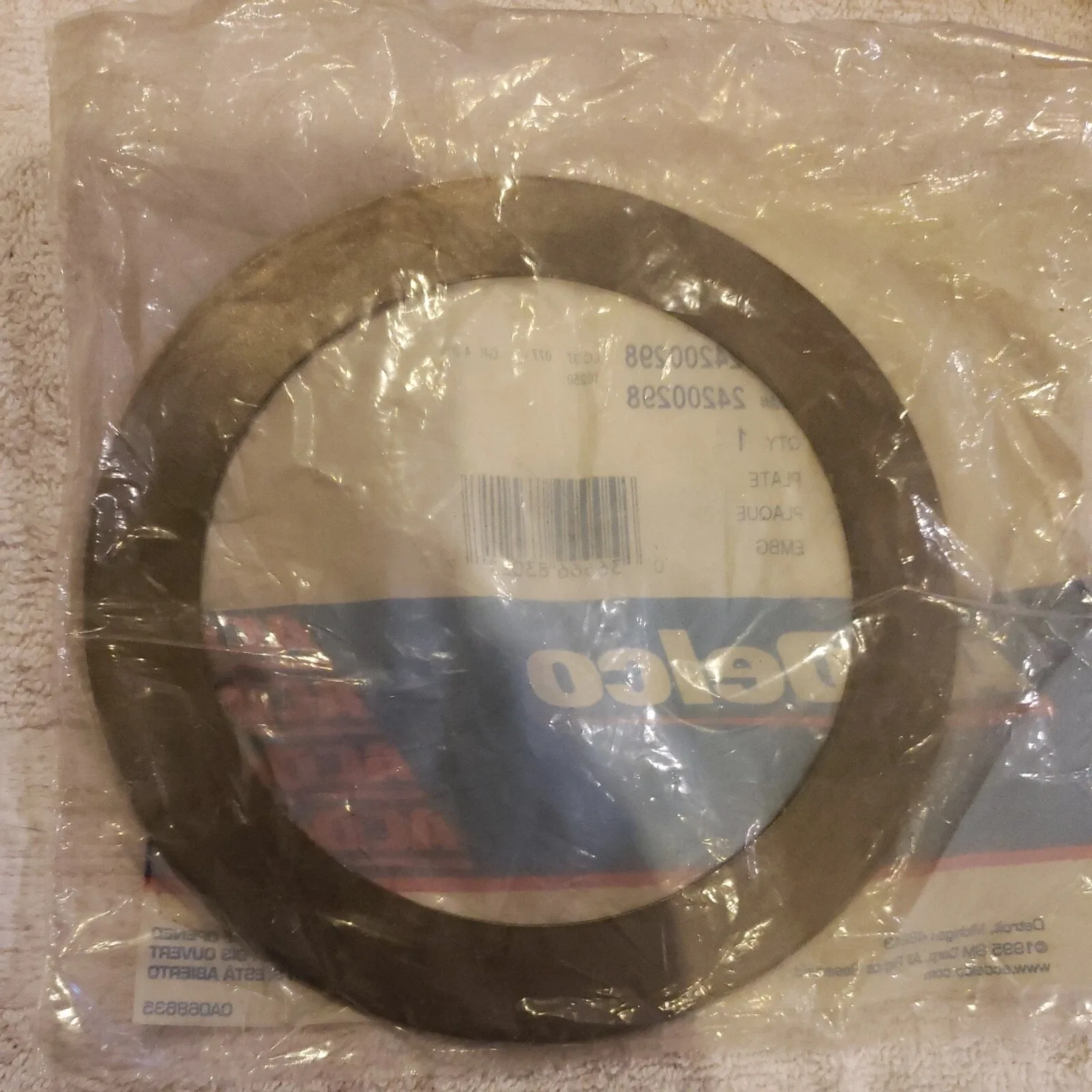 Automatic Transmission Clutch Wave Plate ACDelco GM Original Equipment 24200298 image 2