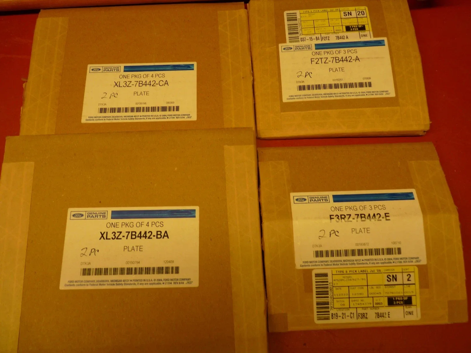 Ford Transmission Clutch Plates Variety Pack - F3RZ7B442E F2TZ7B442A XL3Z7B442CA XL3Z7B442BA