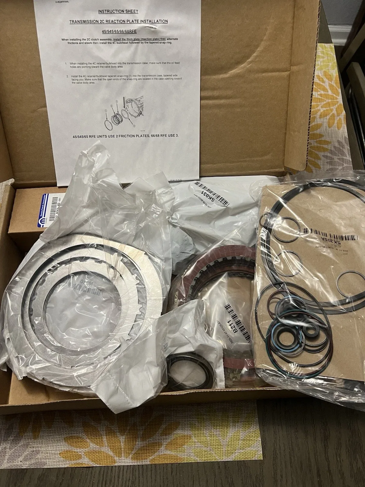 AER 68336843AB Clutch Plate — Diesel Ram Transmission Rebuild Kit image 2