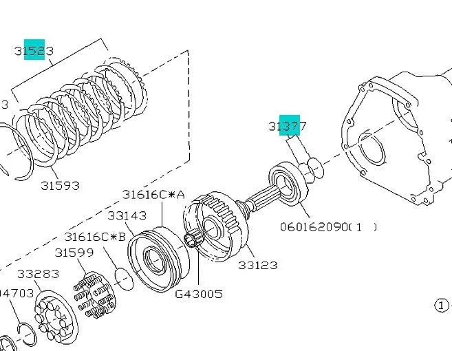 Subaru Transfer Clutch Plate & Valve Kit MPN 31942AA090 - Legacy/Impreza/Forester/SVX image 2