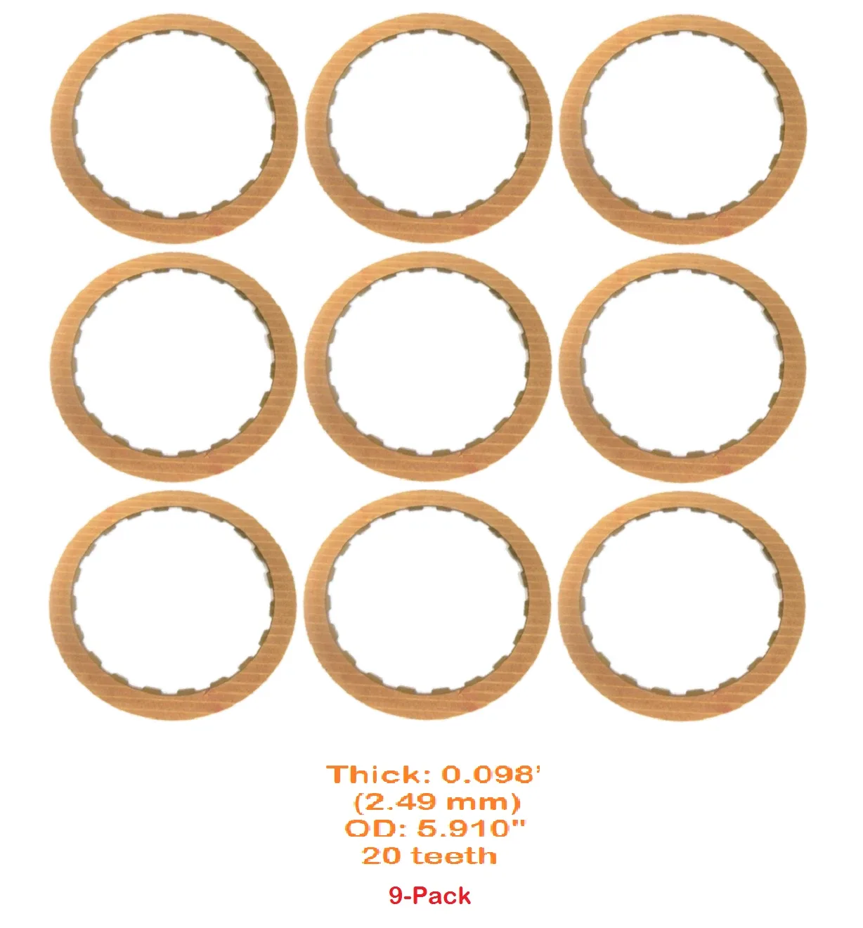 1969-1986 TH-350/350C Friction Plate 0.098in 20T — Tri Component 35103K-9