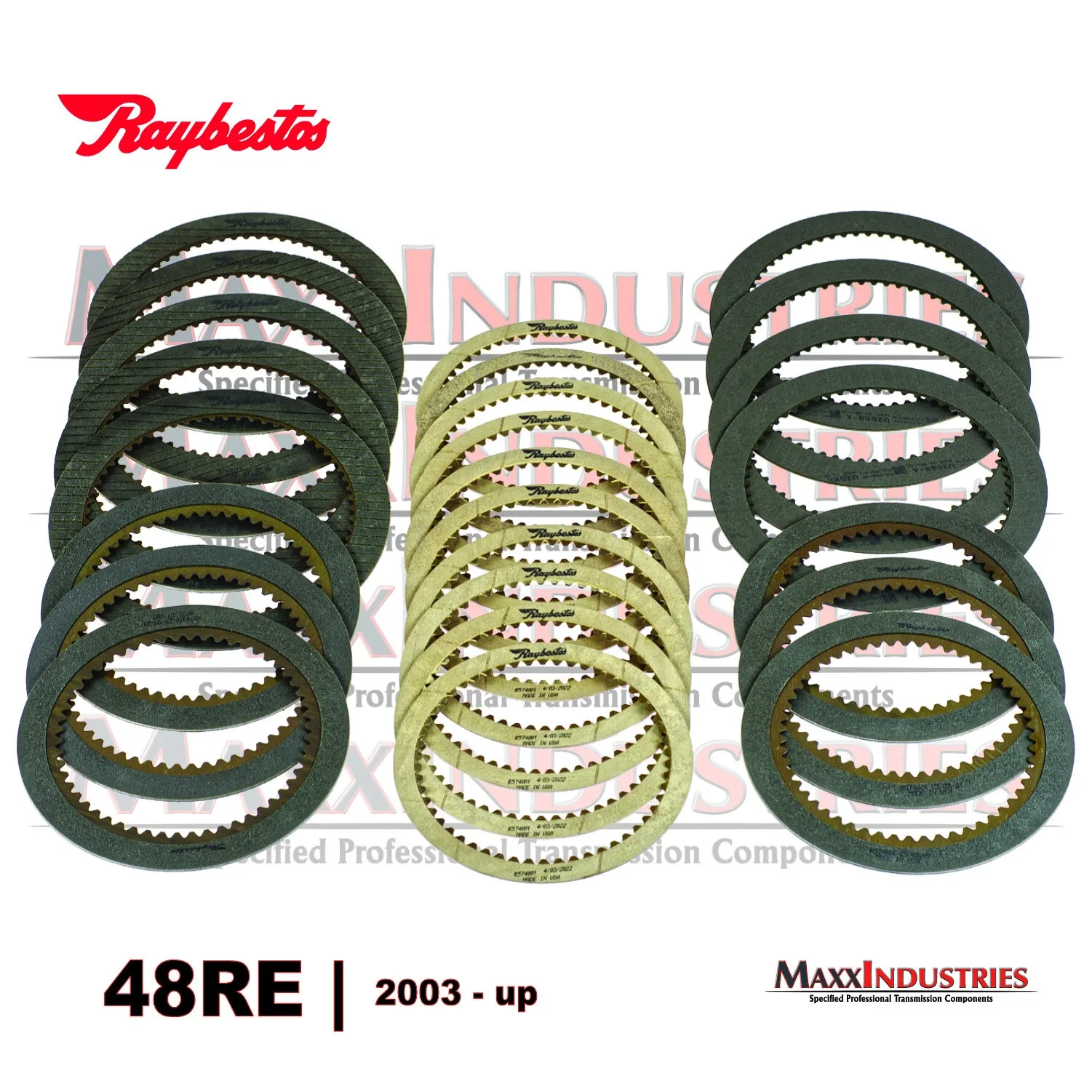 2003+ Ram 48RE Raybestos RCPS96-233 High Energy HD Friction Clutch Set image 2