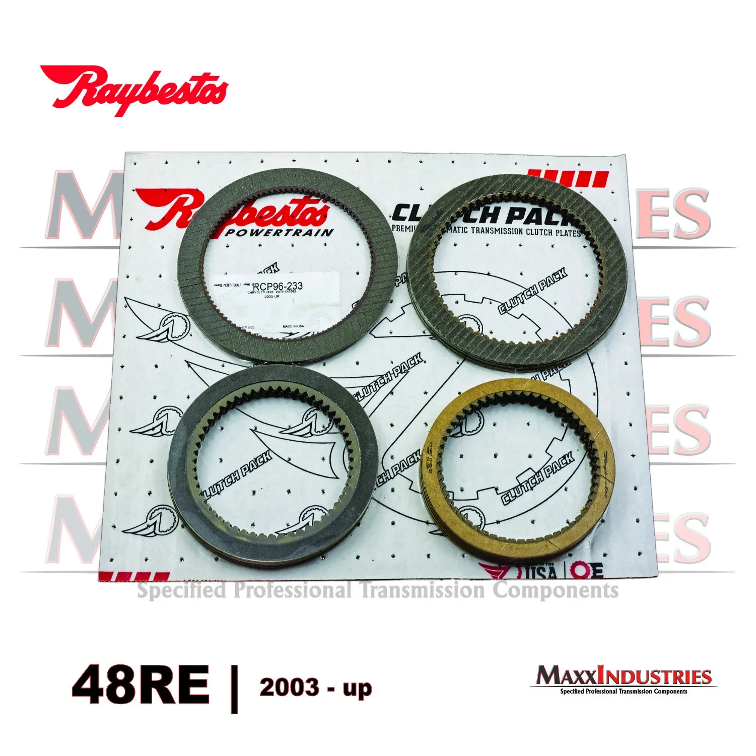 2003+ Ram 48RE Raybestos RCPS96-233 High Energy HD Friction Clutch Set image 3