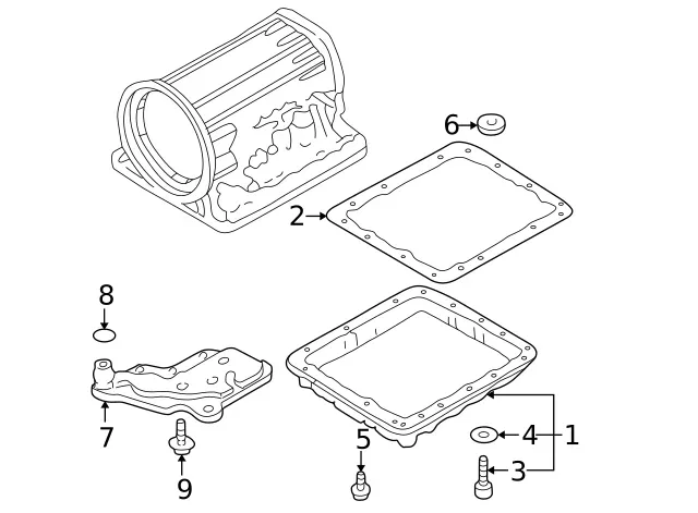 1996-2004 Nissan Transmission Oil Pan 31390-41X07 image 3