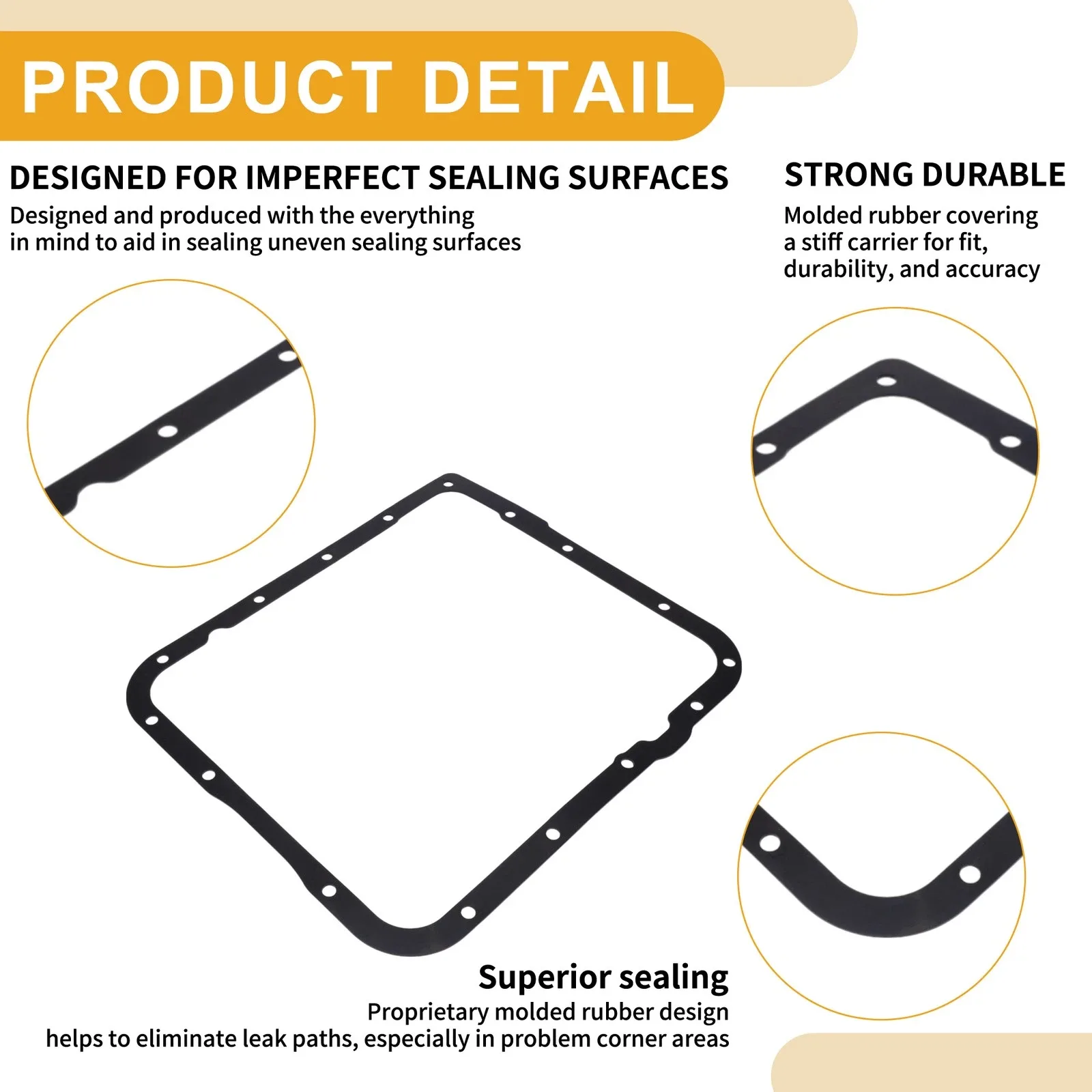 No.24208576 Car Oil Pan Gasket for Hummer H2 2003-2007 1 Pcs image 4
