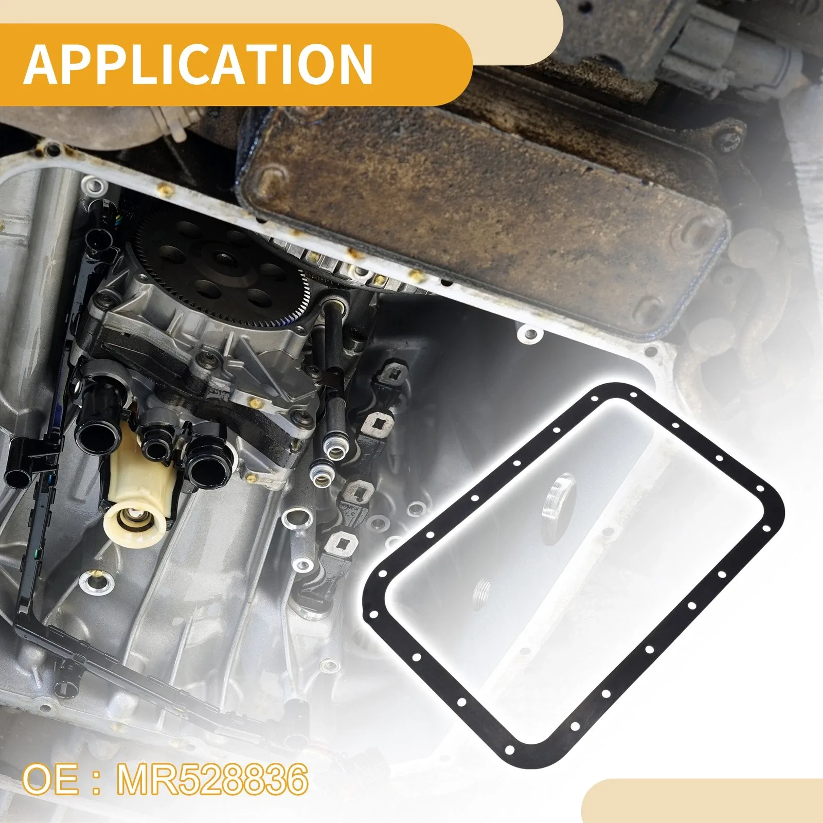 2001-2006 Mitsubishi Montero Oil Pan Gasket MR528836 image 3