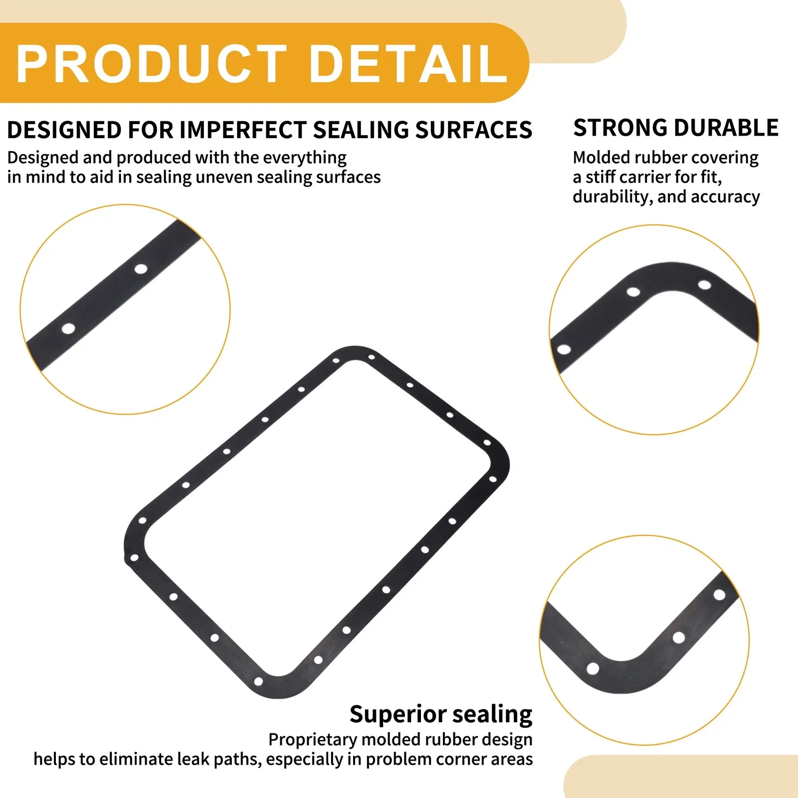 2001-2006 Mitsubishi Montero Oil Pan Gasket MR528836 image 4
