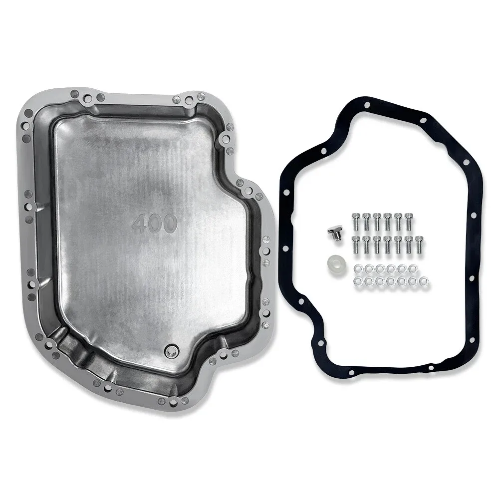 Turbo TH400 Finned Aluminum Transmission Oil Pan T15824 - 2 1/4" Polished image 3