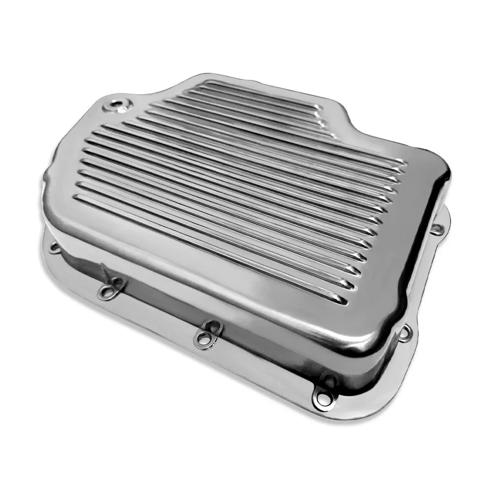 Turbo TH400 Finned Aluminum Transmission Oil Pan T15824 - 2 1/4" Polished image 4