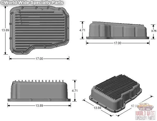 PML 10304-B Deep Transmission Pan for 65RFE/66RFE/68RFE (Black) image 3