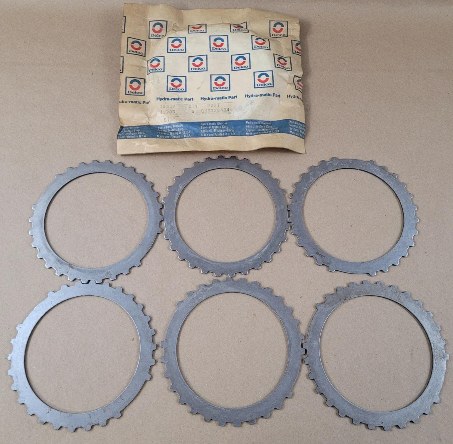 Delco 8628484 TH200 Transmission Clutch Plates (6) — 1976-1990