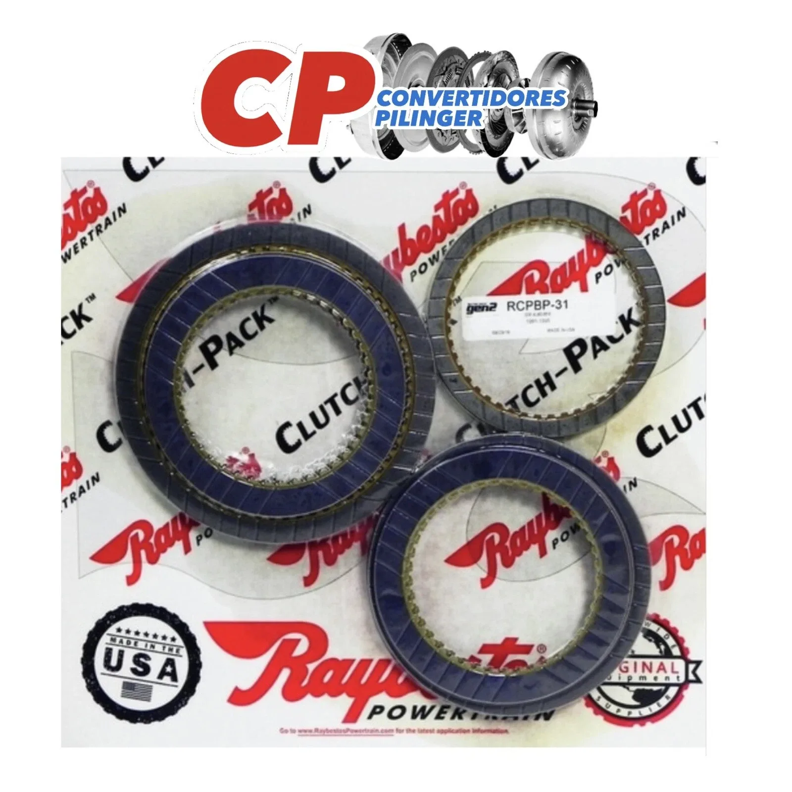TH700-R4 / 4L60E Clutch Friction Pack 74119BHP-BP - Raybestos
