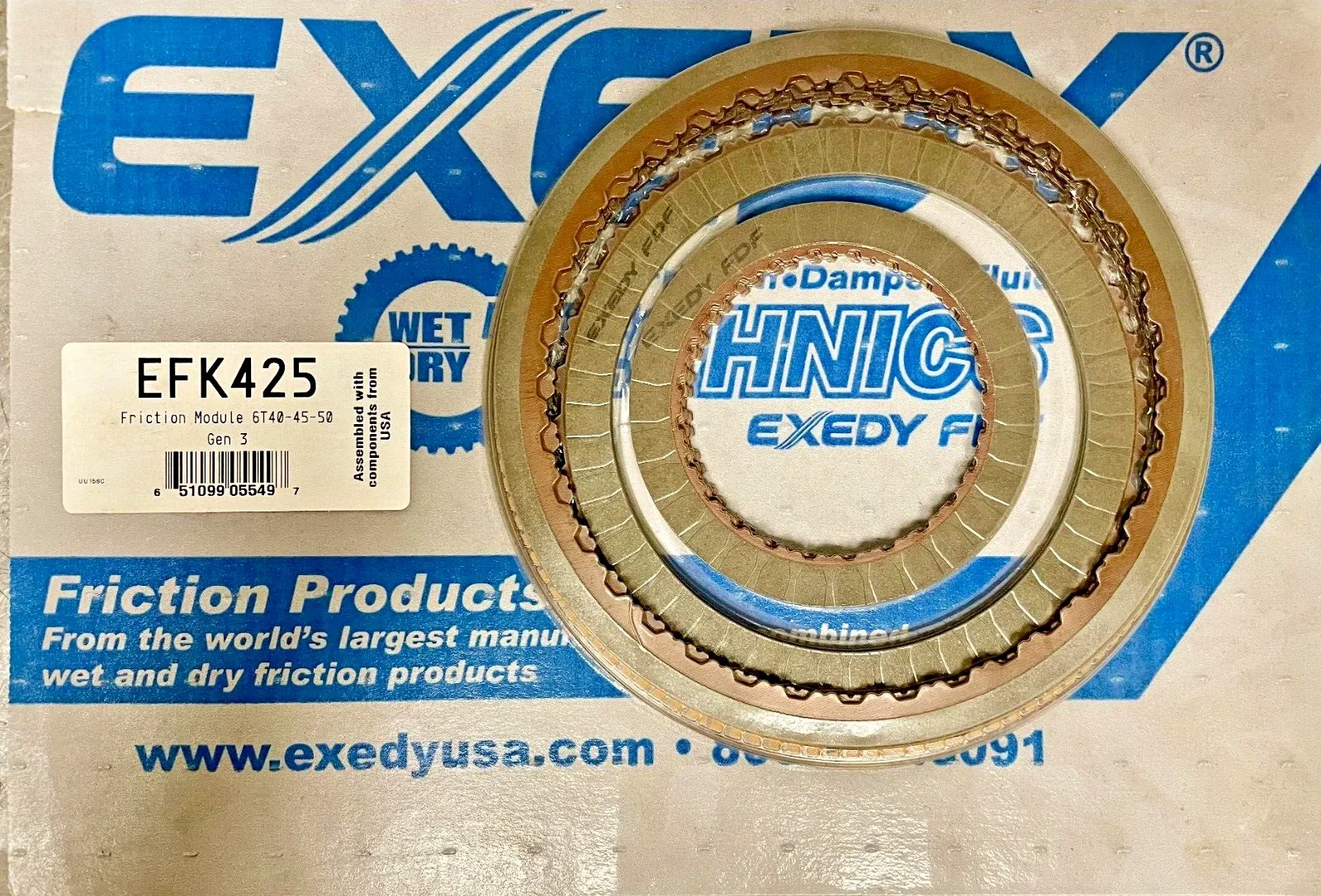 2015+ Exedy Friction Module (6T40/6T45/6T50 Gen 3) MPN EFK425