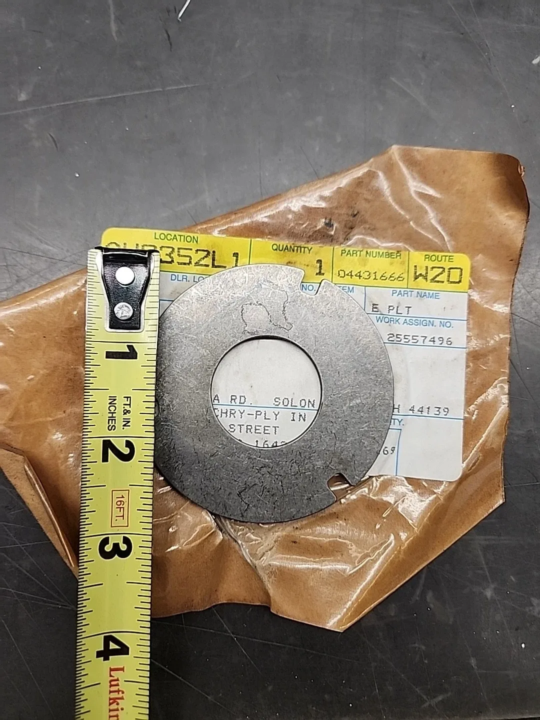 Mopar 04431666 Overdrive Transmission Clutch Plate image 2