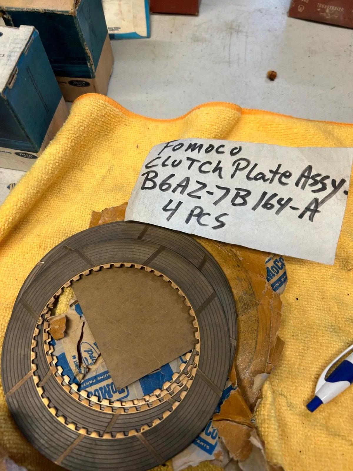 1955 Ford 3-Speed Front Friction Plates B6AZ-7B164-A (Set of 4)