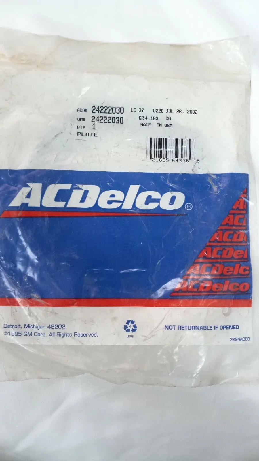 ACDelco 24222030 Transmission Clutch Plate