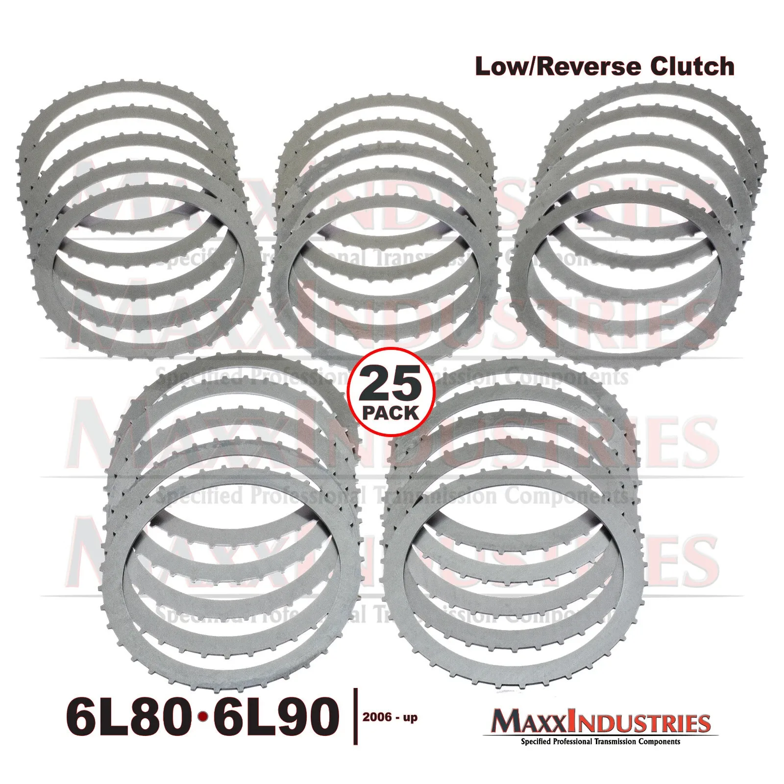 6L80 6L90 Transmissi​on Steel Clutch Plates Low-Rev Clutch 25-Pack .068" 36T image 2