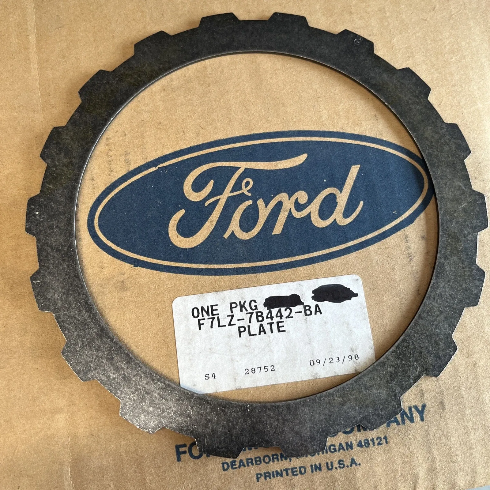 Ford Steel Driven Clutch Plate F7LZ-7B442-CA image 2