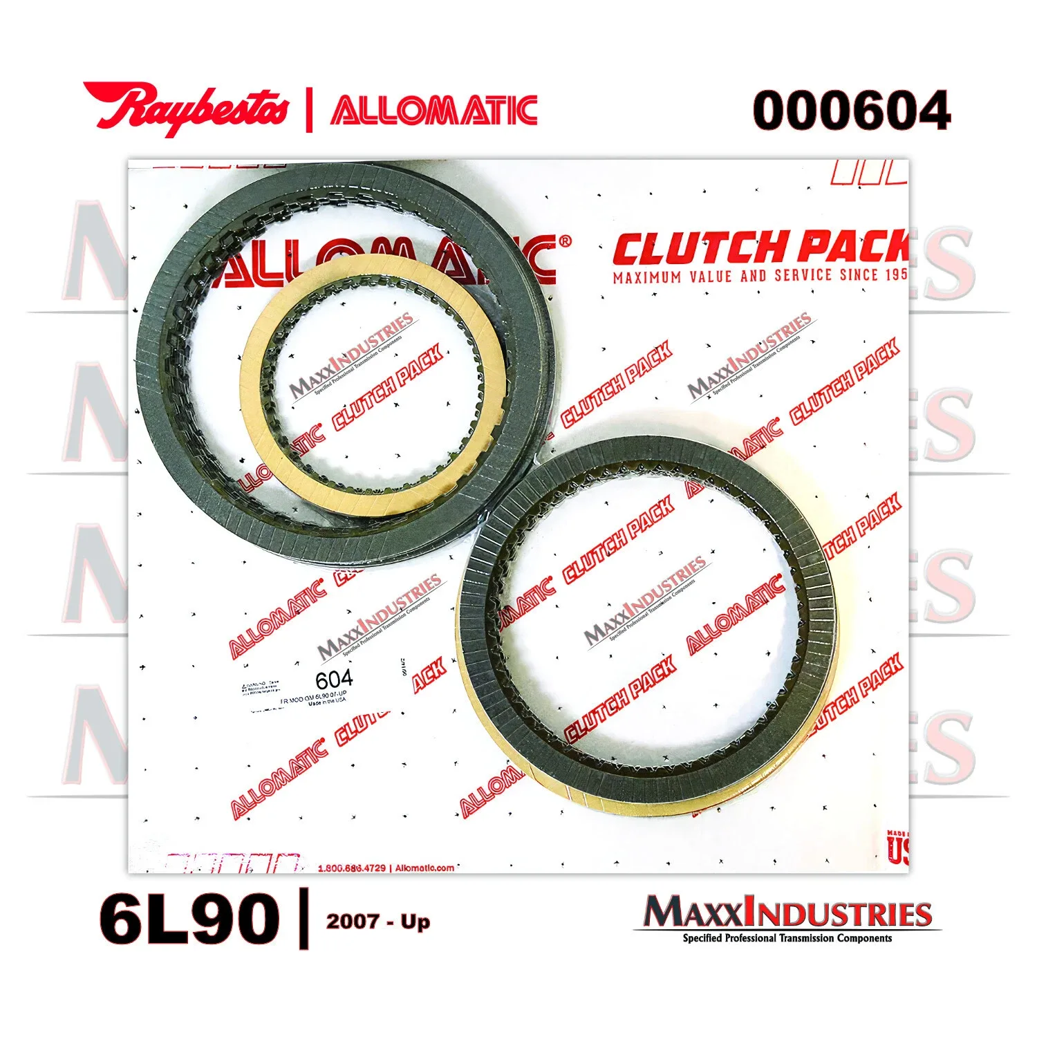 2007-UP 6L90 Transmission Clutch Plate Rebuild Kit Allomatic 000604 image 2