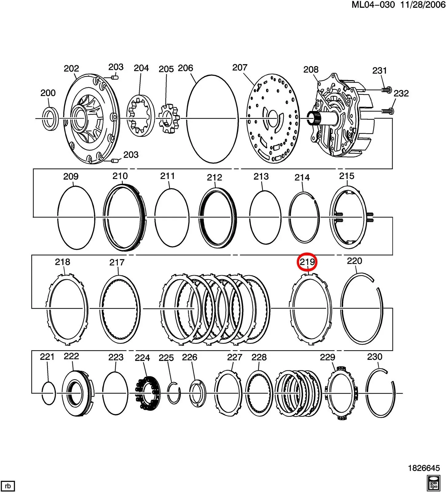 2005-2009 GM 2nd Clutch Backing Plate 24220523 (AF23/AF33/M43) image 2