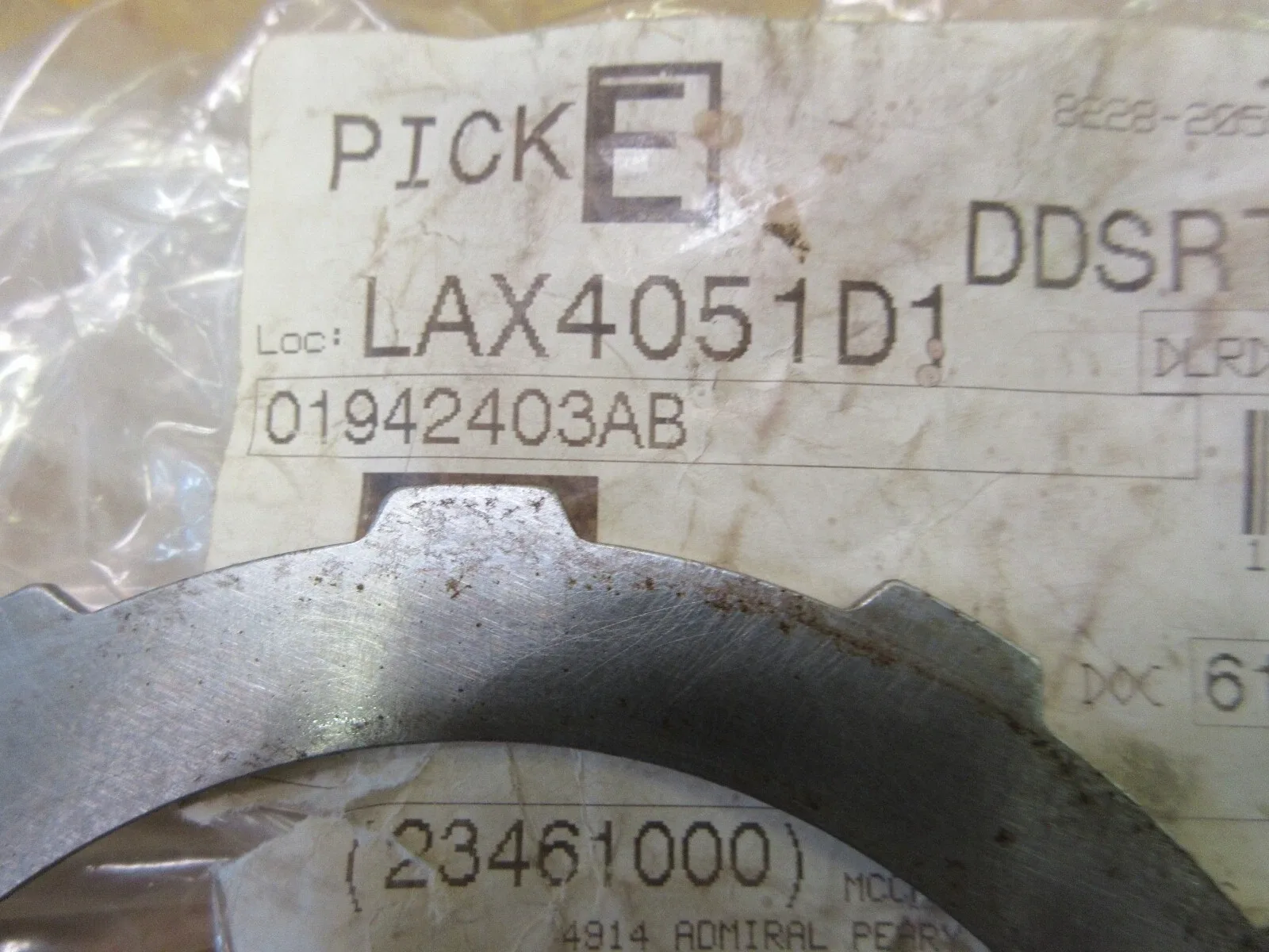 Mopar Clutch Separator Plate P/N 1924403AB — NOS ('60s–'00 MY) image 2