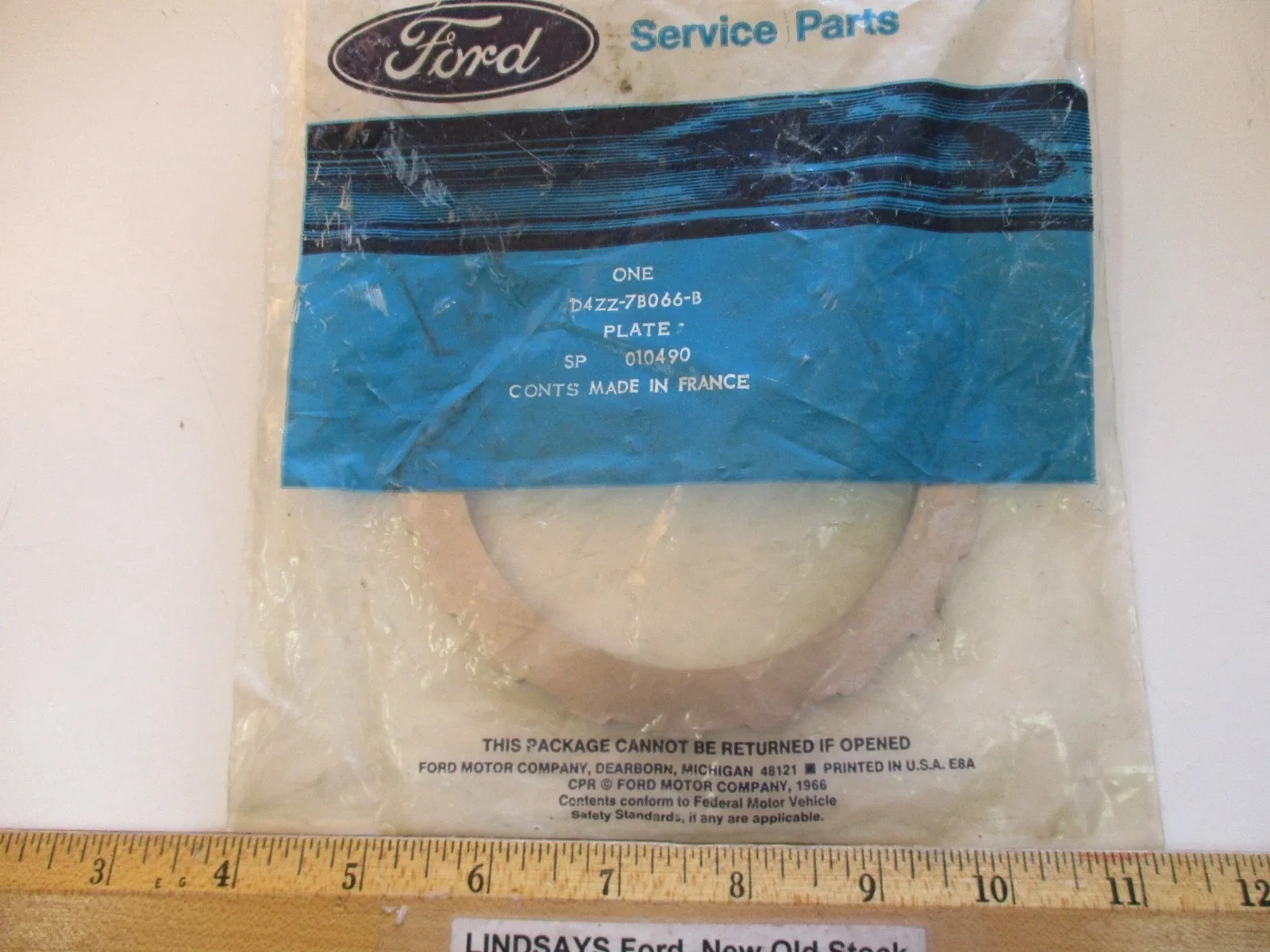 1974-1986 Ford C3 Transmission Pressure/Reverse & High Clutch Plate D4ZZ-7B066-B