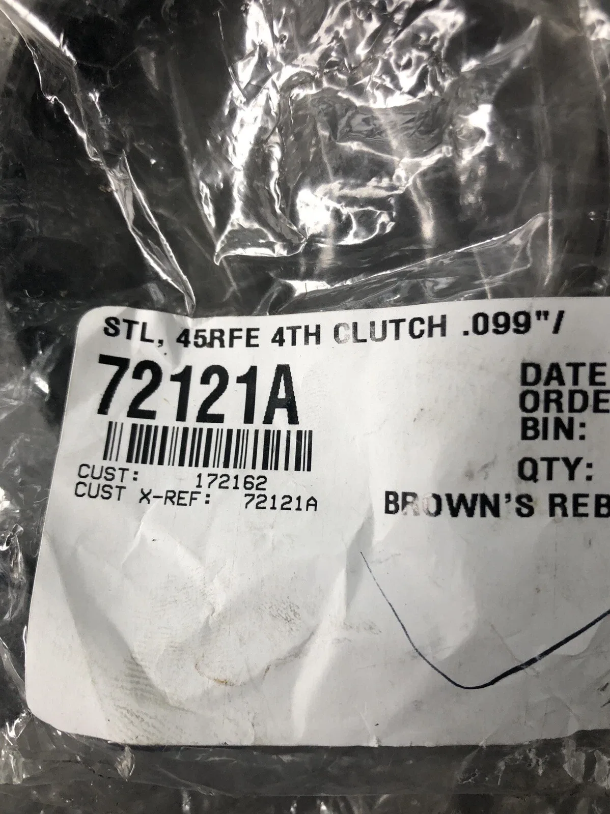 45RFE 4th Clutch Plate 72121A .099" image 2
