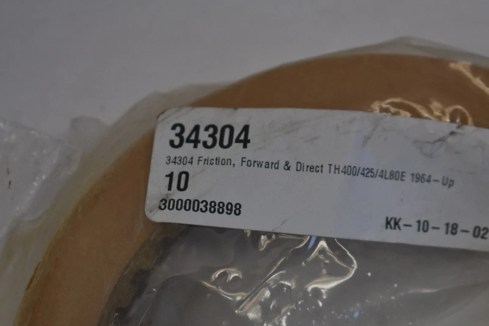 Friction Plate Pack (10) for TH400 / 425 / 4L80E - MPN 34304 - 1964 & Up image 2