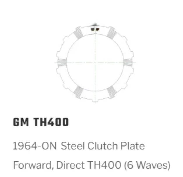 TH400 Direct & Forward Clutch Wave Plate (6 Waves) - FP 400 FDWAVED image 2