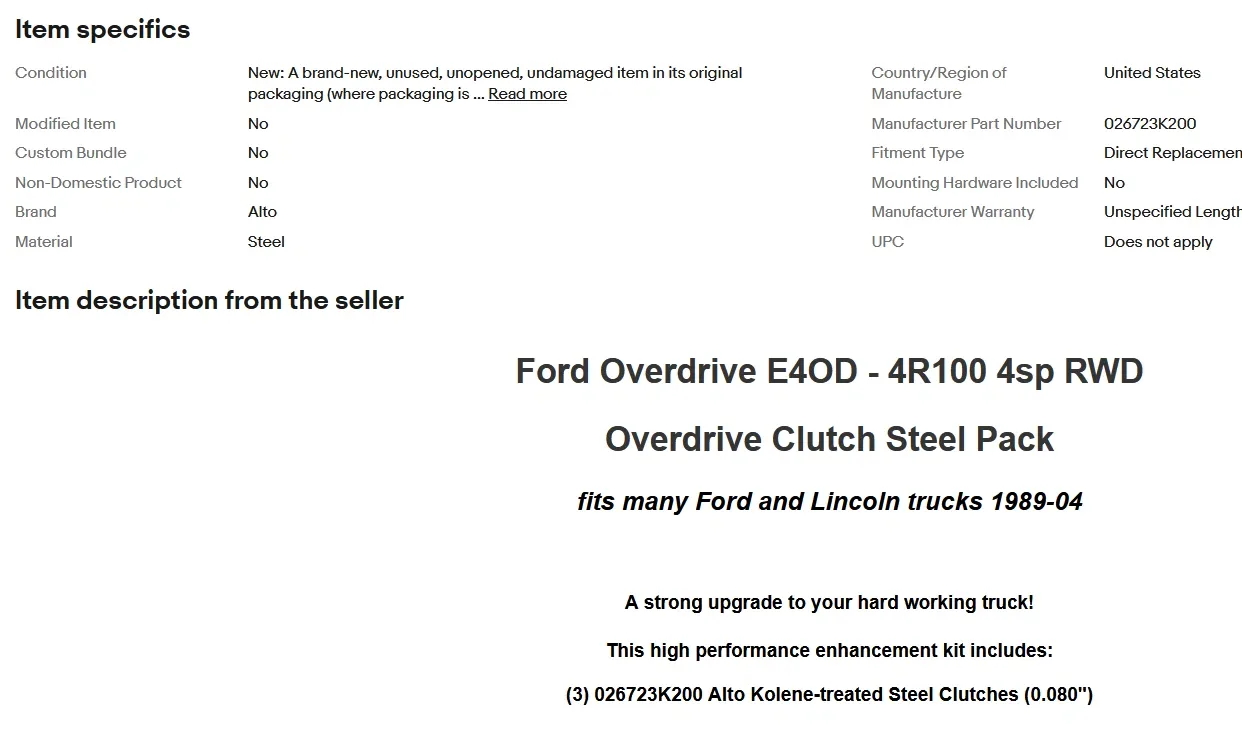 1989-2004 E4OD / 4R100 Overdrive Clutch Steels 3-Pack Alto 026723K200 image 3