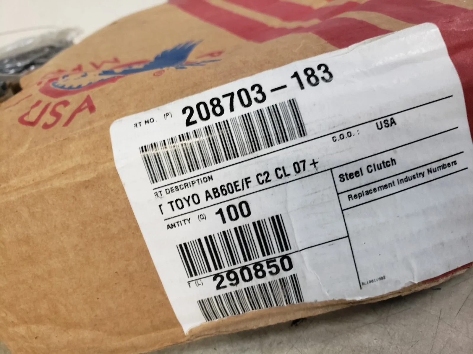 Alto Steel Clutch Plate AB60E/F C2 CL (208703-183) - Lot of 100 image 2