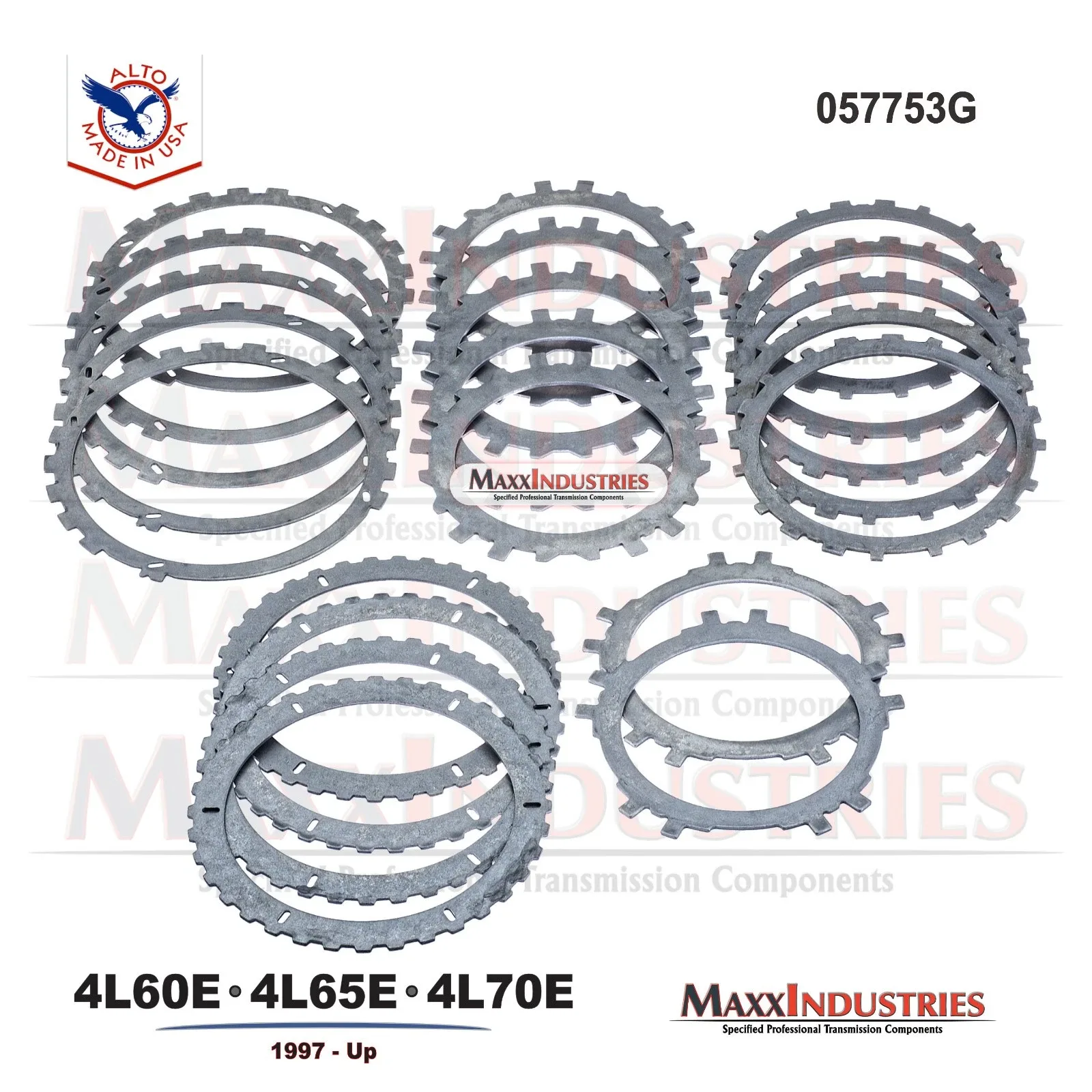 4L60E Alto 21-Plate Steel Clutch Set Rebuild Kit 057753G image 2